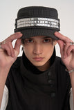 Studded Plaid patch military cap