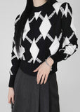poker argyle knit