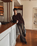 Capri long bootcut denim pants