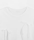 Cose Ribbon Cropped Short Sleeve Tee