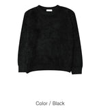 Silver gray angora knit