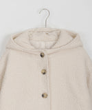 Palms Fleece Wool Hood Short Jacket