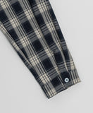 Cleon Navy Check Over Shirt