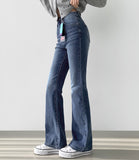 Washing Lycra Banding Span Bootcut Denim Pants