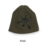 Ennis Leather Patch Waffle Beanie