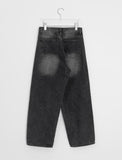 Belker Brushed Denim Balloon Wide Pants