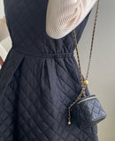 Aviel Quilted Flared Long One Piece