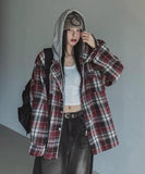 Wake Check Hooded Shirt