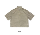 Fury Seersucker Crop Short Sleeve Shirt