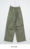 [unisex] Bene Nylon Cargo Parachute Banding Wide Pants