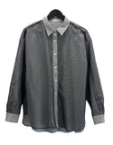 Mesh Stripe Overfit Shirt