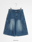 Gus Denim Cargo Bermuda Pants