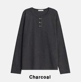 Rocky Hook Henley Neck Long Sleeve T-Shirt