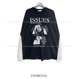 Make color matching layered long sleeve t-shirt