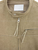 Suede strap racer jacket