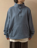 [BAONHAUS] Billtory Button Color Matching Two-tone Sweatshirt