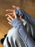 Emba Stripe Slim Fit Warmer Button T-Shirt