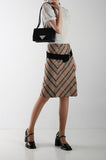 Checker Midi Skirt