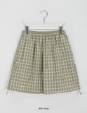 [BAONHAUS] Haseun Check Banding String Half Pants