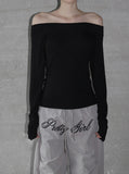 Batz cut-off off-shoulder top