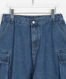 [unisex] Netico Banding Bermuda Denim Cargo Pants