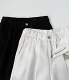 Pin Tuck Tencel Cooling Lightweight Wide Cotton Pants