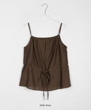 Rackel Shirring Strap Layered Tencel Sleeveless Blouse