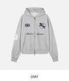 DEET Horse Numbering Two-Way Hood Zip-Up