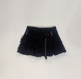 Harajuku y2k black frill skirt