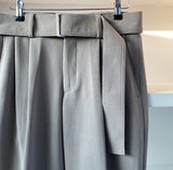 Two-Tuck Belted Wide Pants