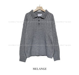 Poster cable collar knit