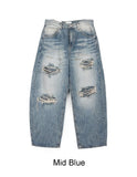 Caen Damaged Wash Denim Pants