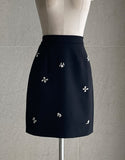 Dimael Sleeveless Blouse Mini Skirt Set