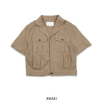 Saffy Linen Two Pocket Crop Jacket