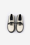 Stitch round lace-up derby shoes