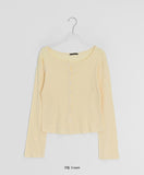Ahiton Punching Round Neck Cardigan