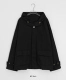 Auburn High-Neck Cotton Hood Bomber Jacket
