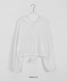 Yure Summer String Button Knit Hood Cardigan