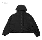 Arts nylon two-way hood windbreaker jacket