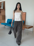 Kiran Pintuck Banding Long Wide Slacks