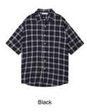 Nian Linen Check Short Sleeve Shirt