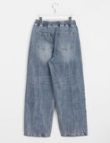 [unisex] Koiru banding washed denim pants