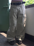 Thunder Pigment Washing Wide Cargo Long Pants
