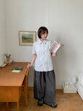 Cuman Summer Stripe Short Sleeve Shirt