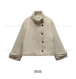[wool 40%] Steen Alpaca High Neck Coat