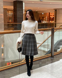 Piche Pintuck Pleat Banding Skirt