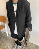 [unisex] Donv Sporty Color Matching Over Long Sleeve Tee