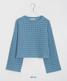 Itero Punching Round Crop Knit