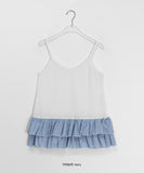 Kimiha Check Frill Layered Sleeveless