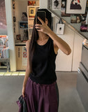 Edit tension ribbed sleeveless